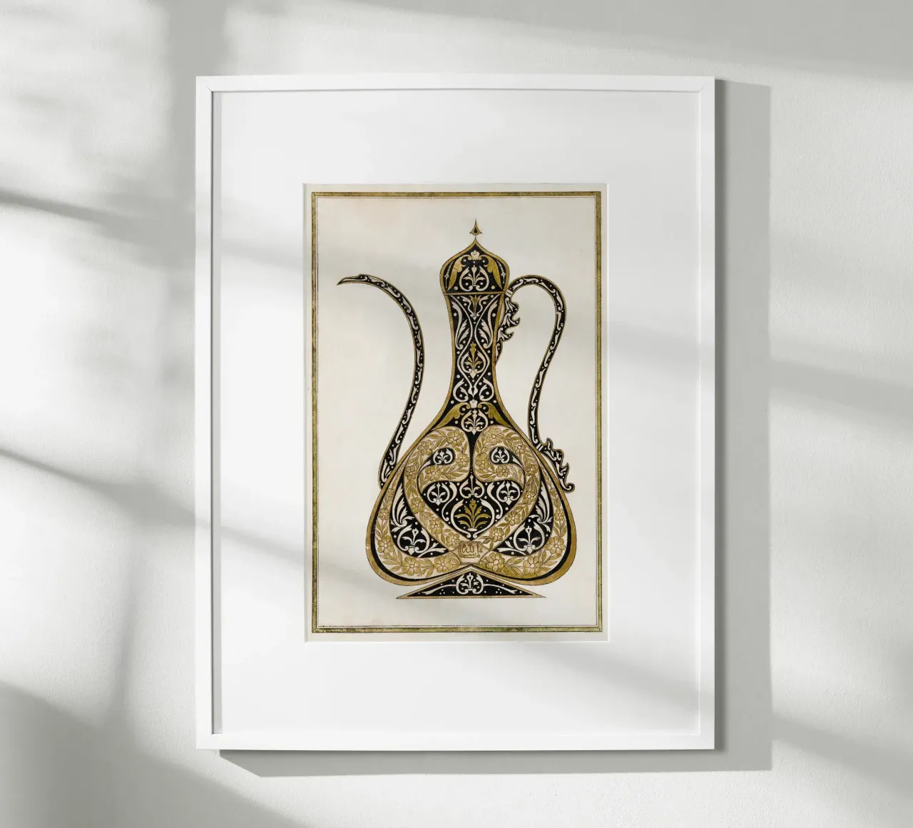 Calligraphic Design of a Ewer carta hahnemühle da vintageshop