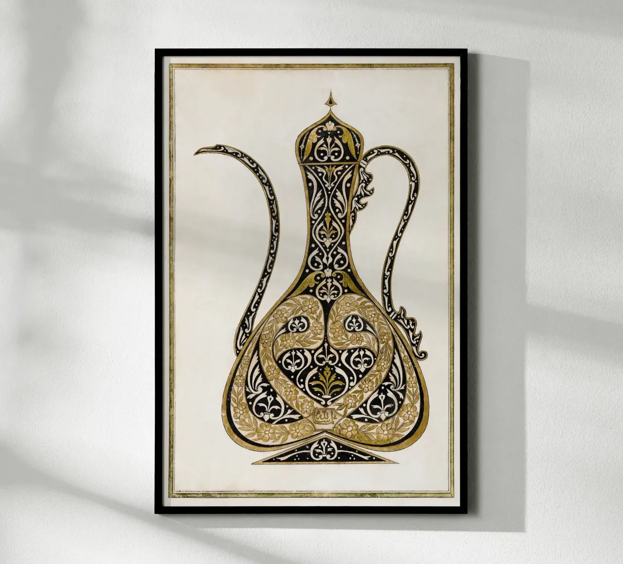 Calligraphic Design of a Ewer carta hahnemühle da vintageshop