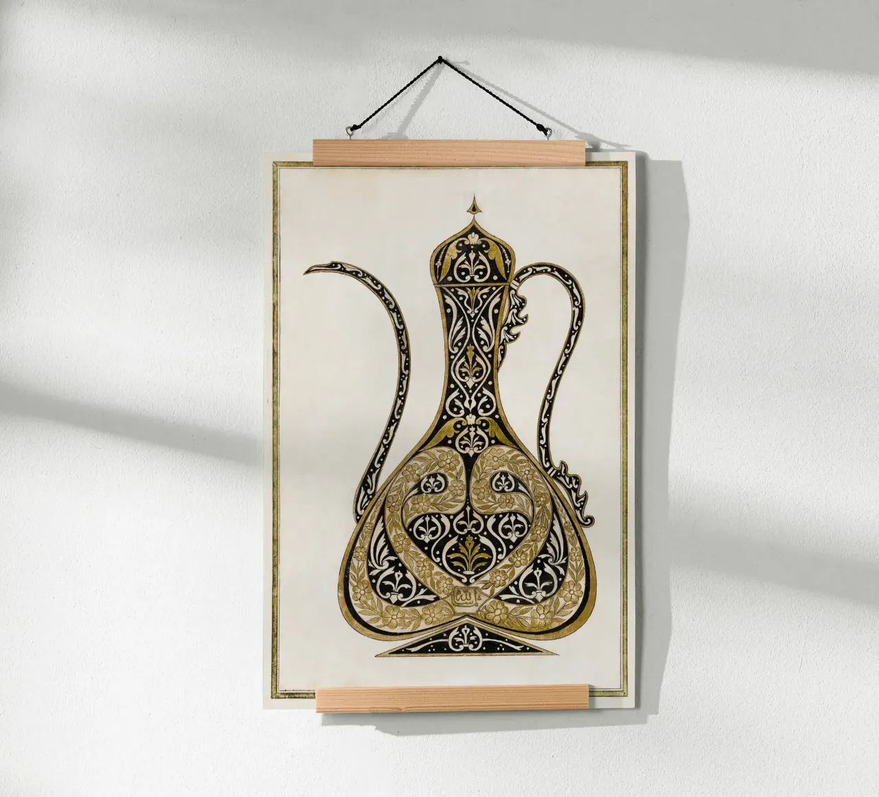 Calligraphic Design of a Ewer carta hahnemühle da vintageshop