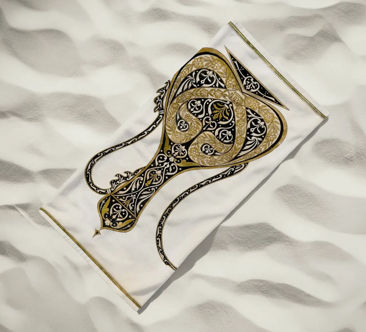 Calligraphic Design of a Ewer telo mare da vintageshop