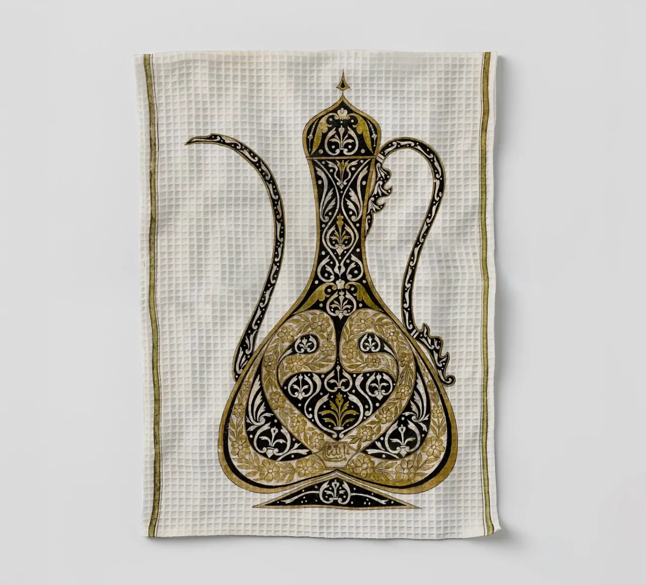 Calligraphic Design of a Ewer canovaccio da cucina da vintageshop