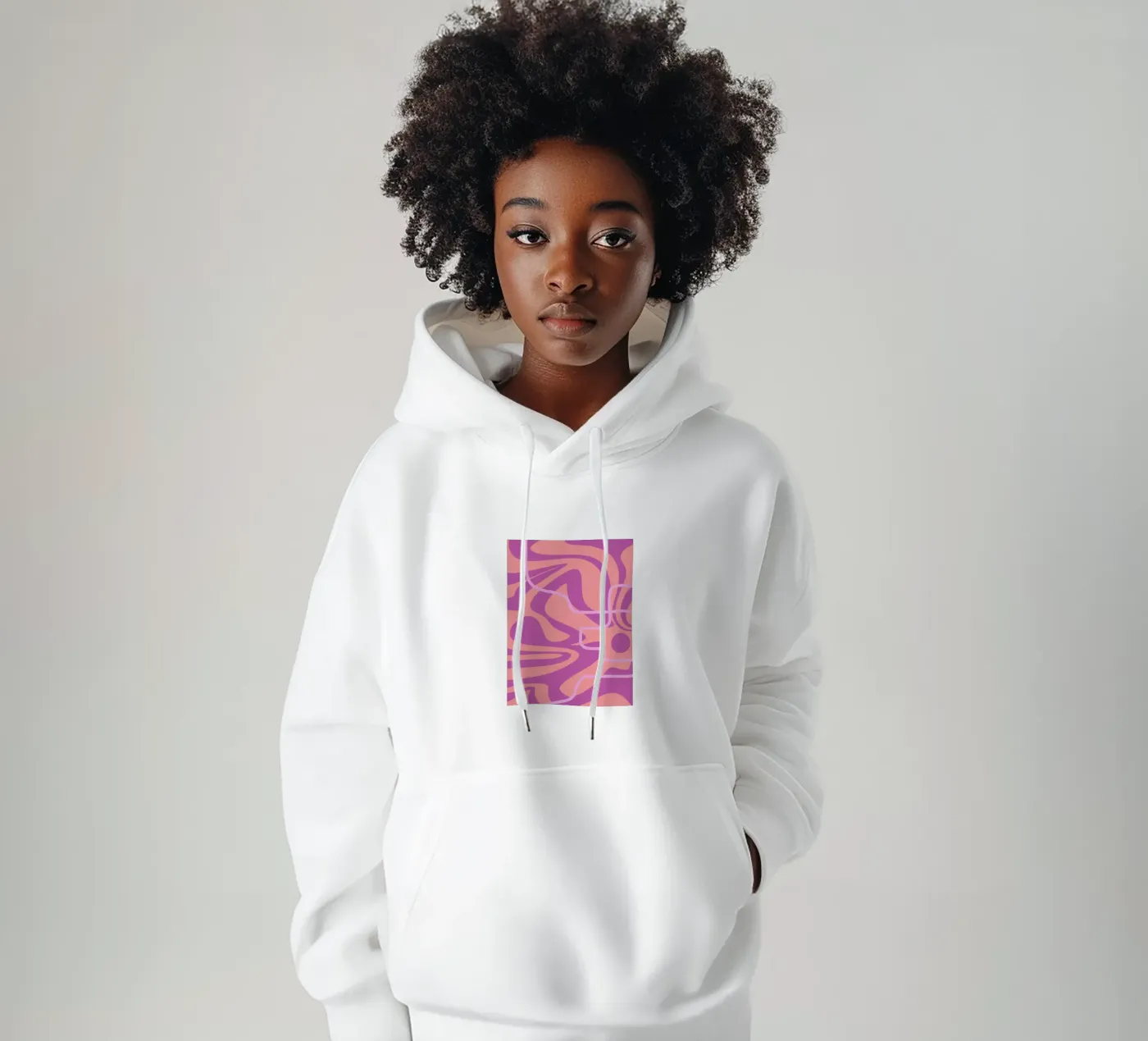 Wave Pattern Lines hoodie by MODERN NUANCE