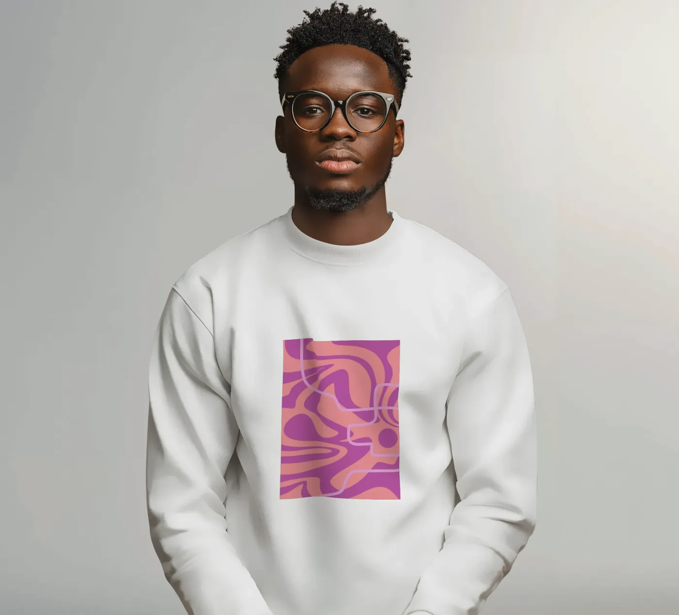 Wave Pattern Lines sweatshirt by MODERN NUANCE