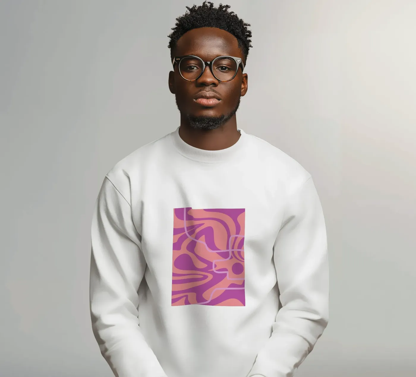 Wave Pattern Lines sweatshirt by MODERN NUANCE
