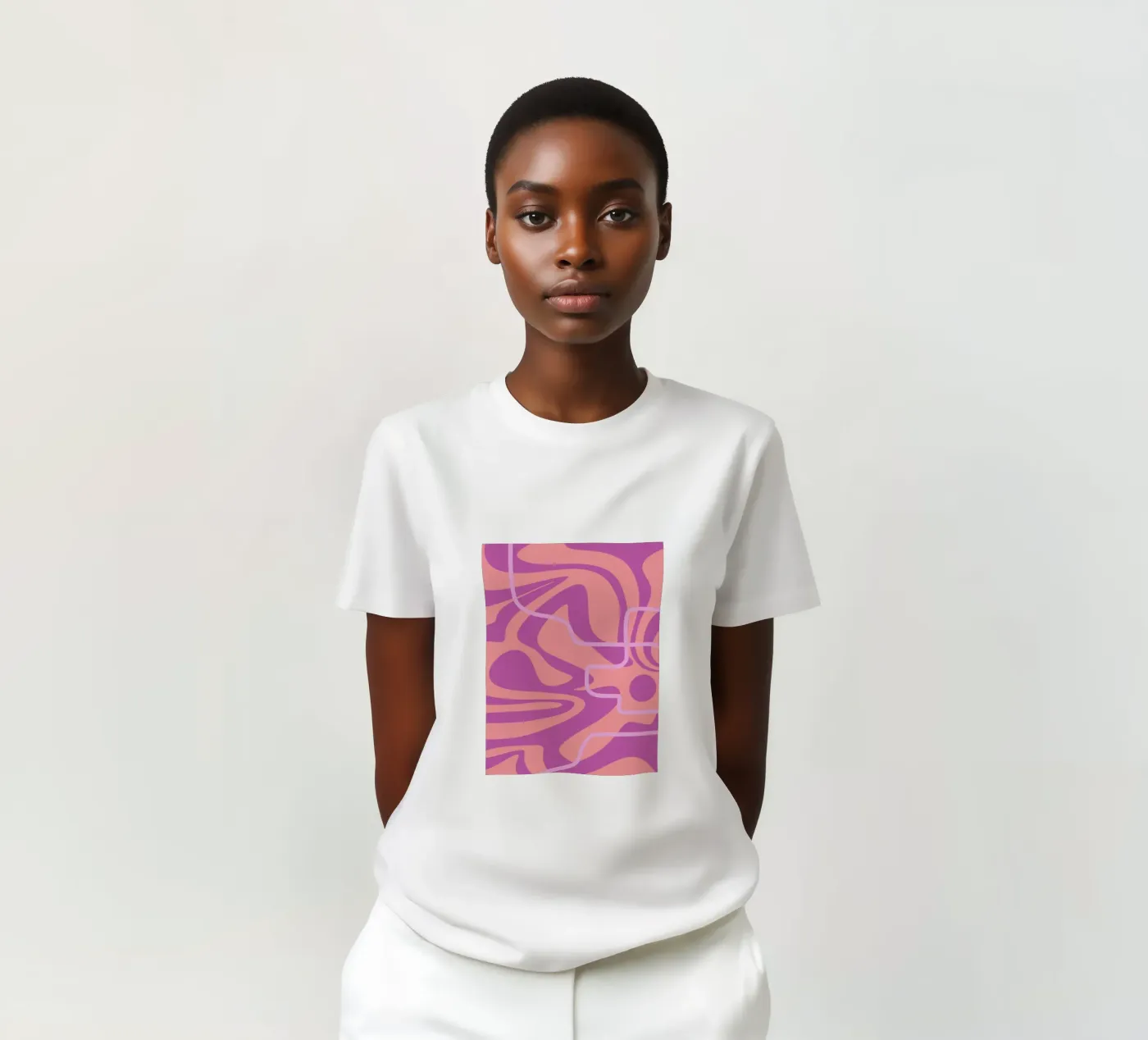 Linee del modello d'onda t-shirt da MODERN NUANCE
