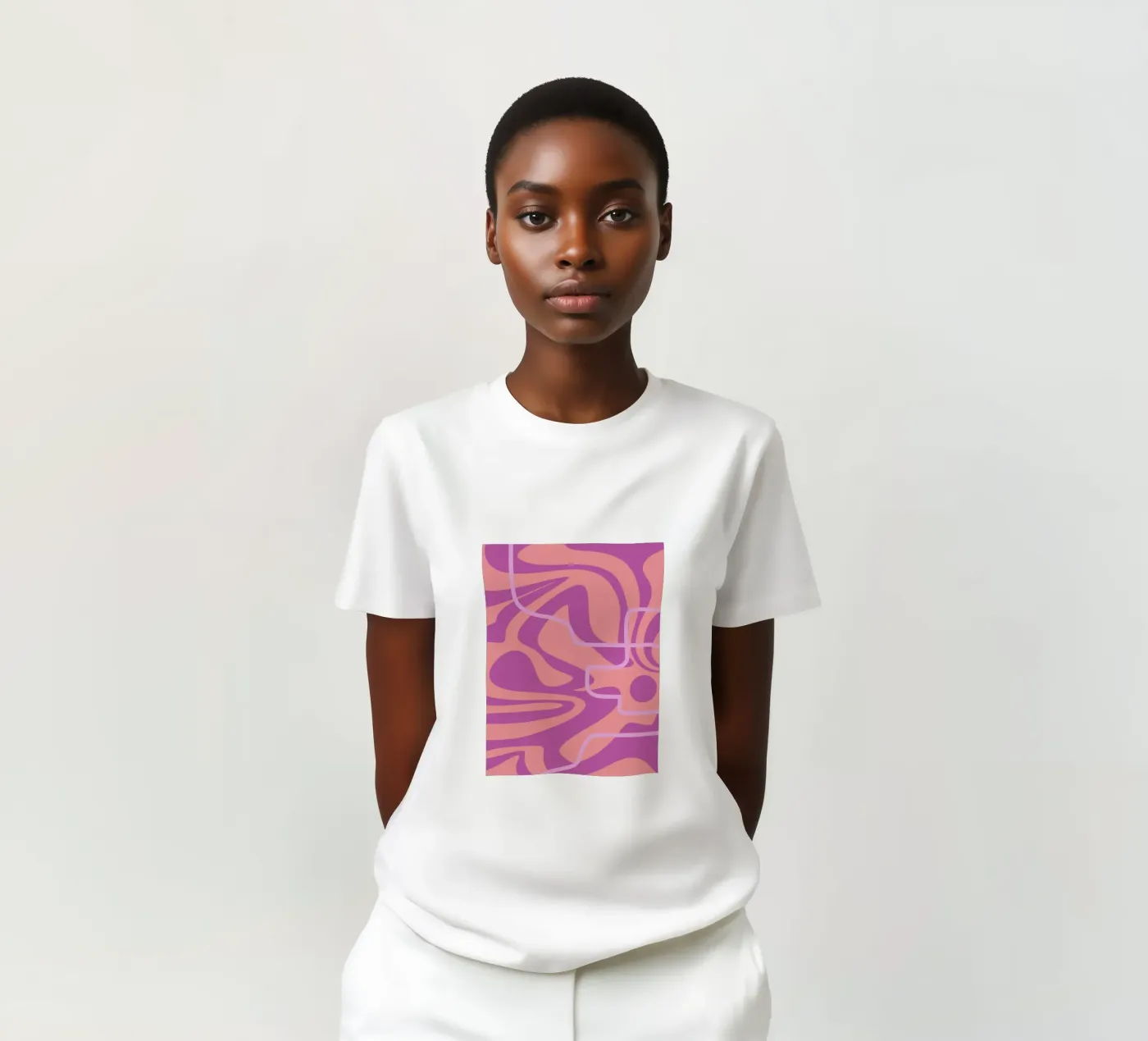 Wave Pattern Lines t-shirt by MODERN NUANCE