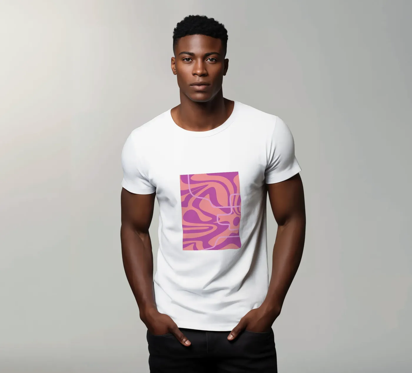 Wave Pattern Lines t-shirt by MODERN NUANCE