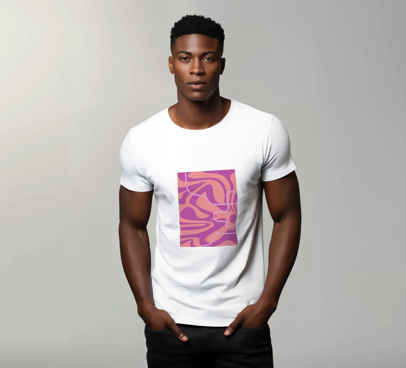 Wave Pattern Lines t-shirt by MODERN NUANCE