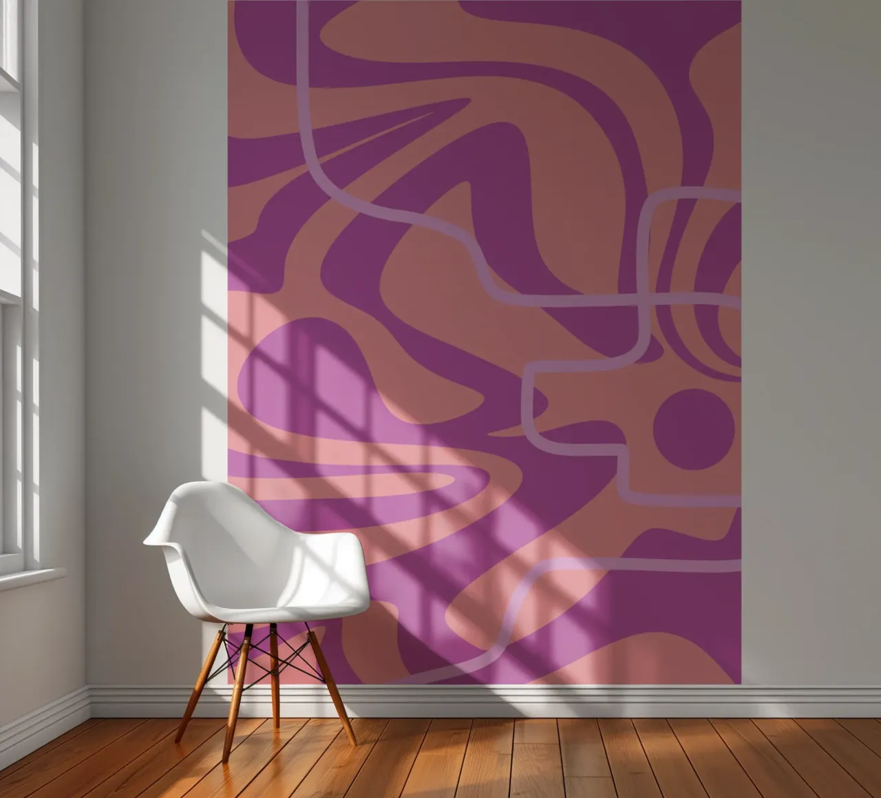 Golfpatroon Lijnen fotobehang van MODERN NUANCE