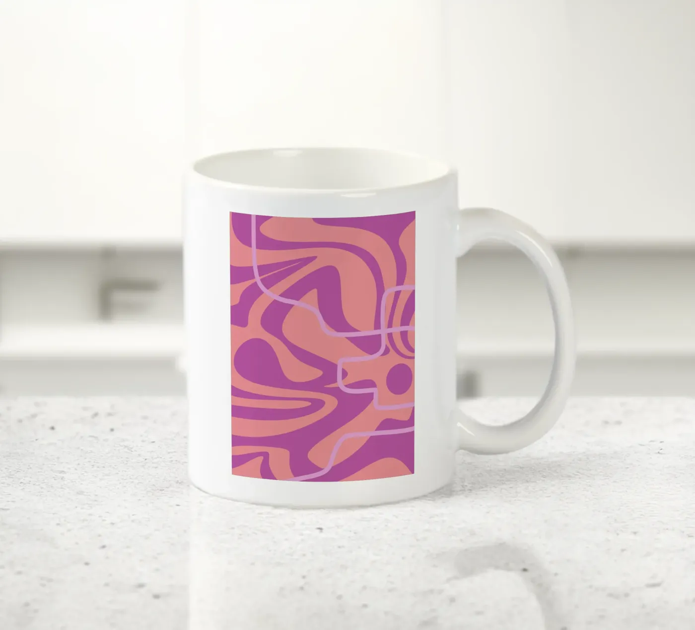 Wave Pattern Lines ceramic mug by MODERN NUANCE