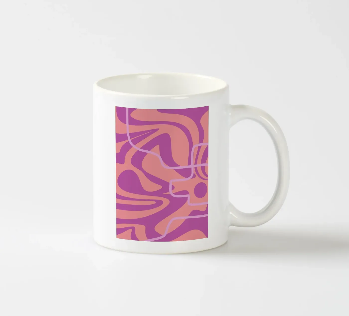 Wave Pattern Lines ceramic mug by MODERN NUANCE