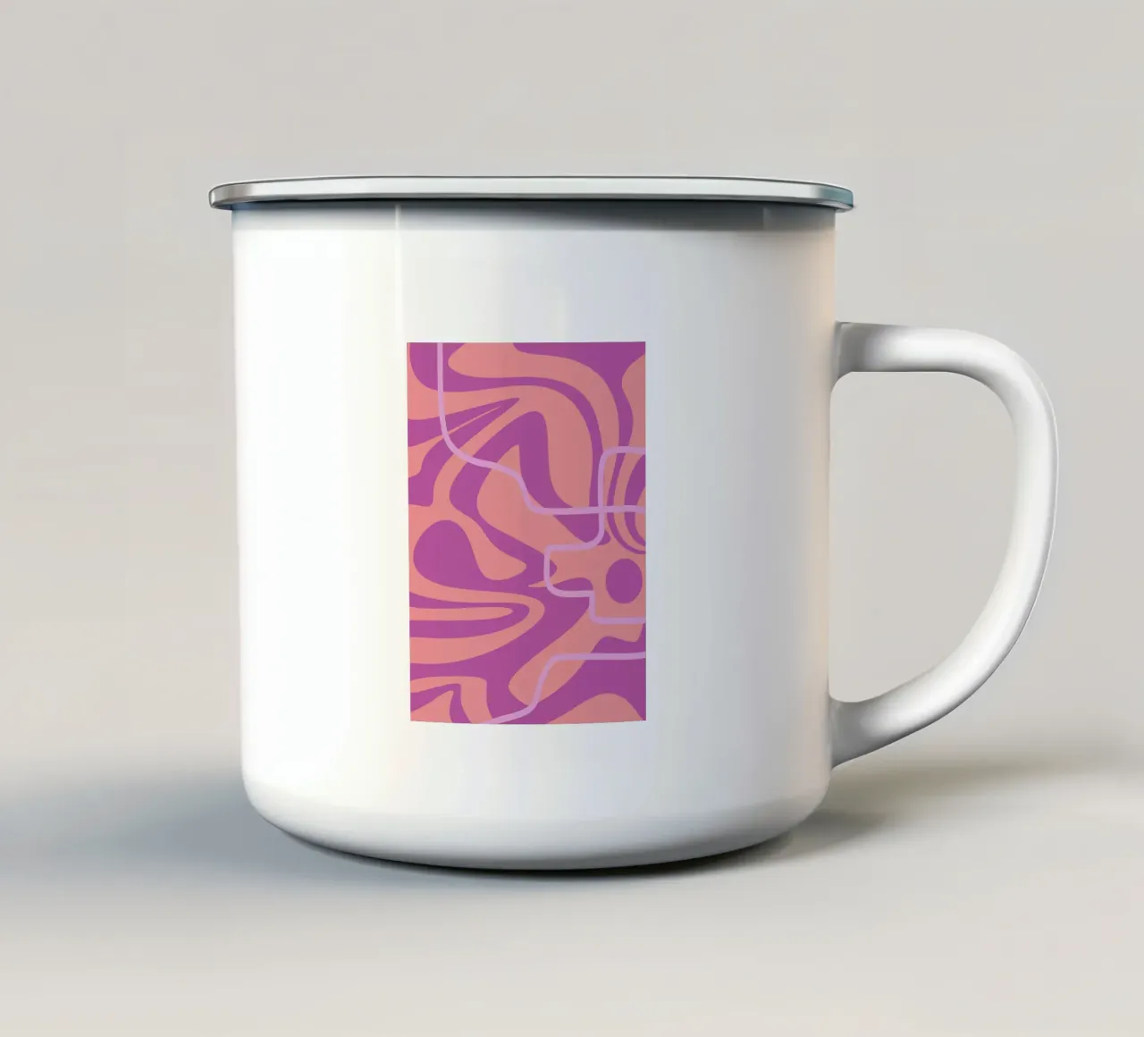 Linee del modello d'onda tazza in smalto da MODERN NUANCE
