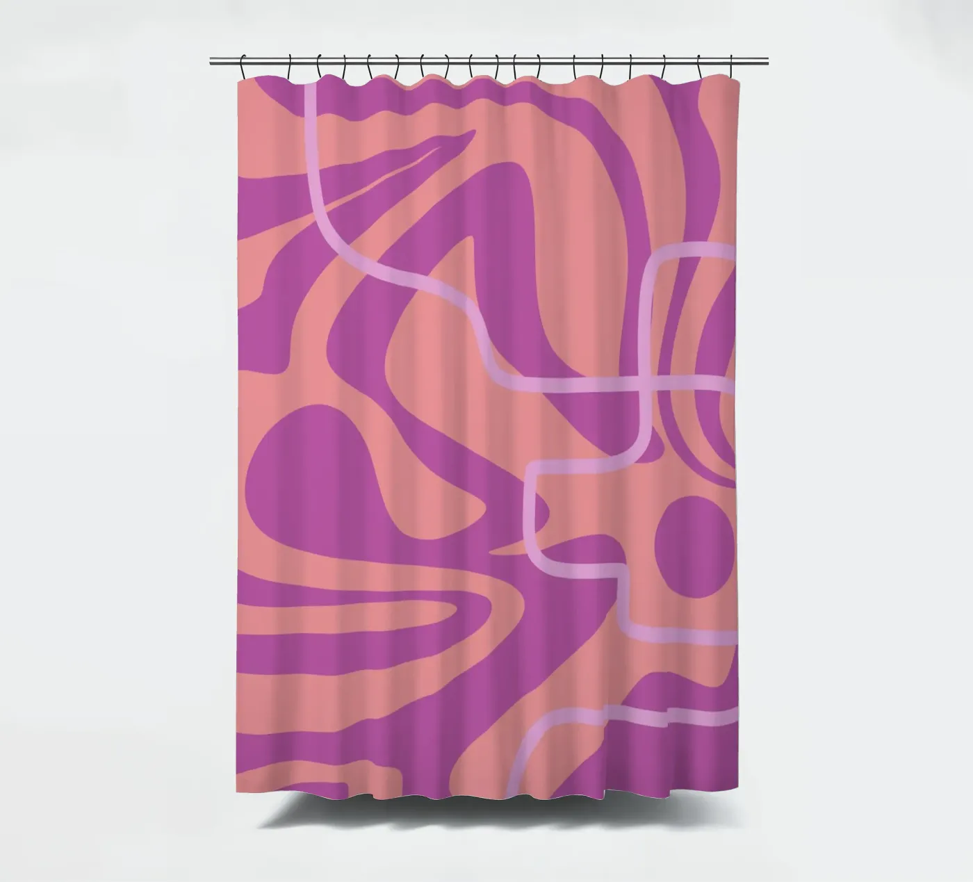 Wave Pattern Lines Duschvorhang von MODERN NUANCE