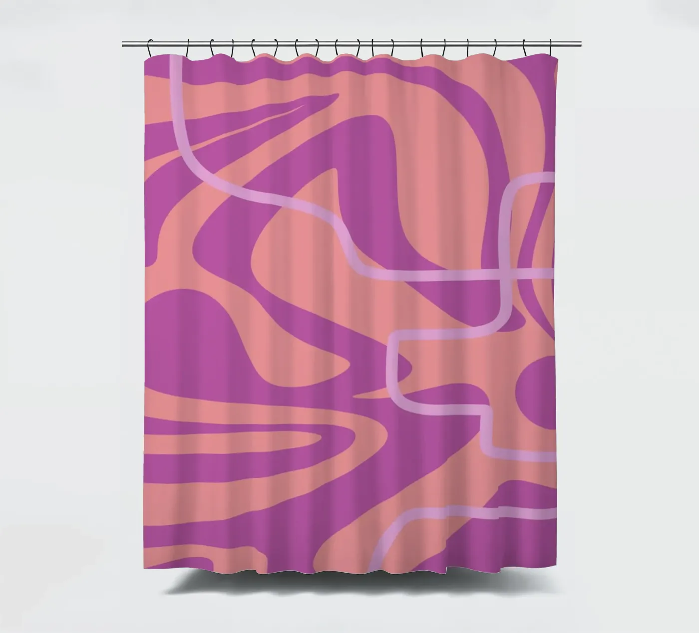 Wave Pattern Lines Duschvorhang von MODERN NUANCE