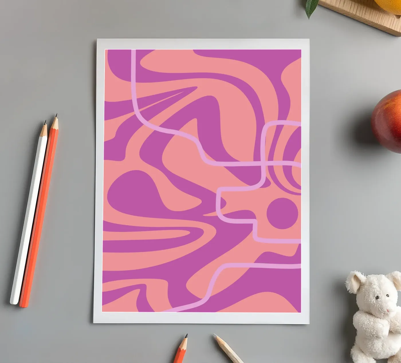 Golfpatroon Lijnen stickervel van MODERN NUANCE