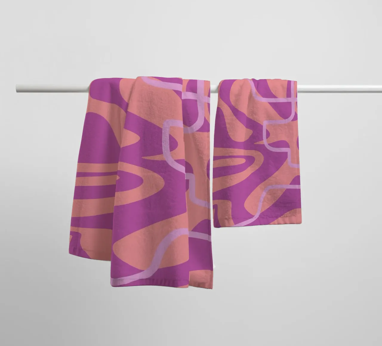 Wave Pattern Lines towel by MODERN NUANCE