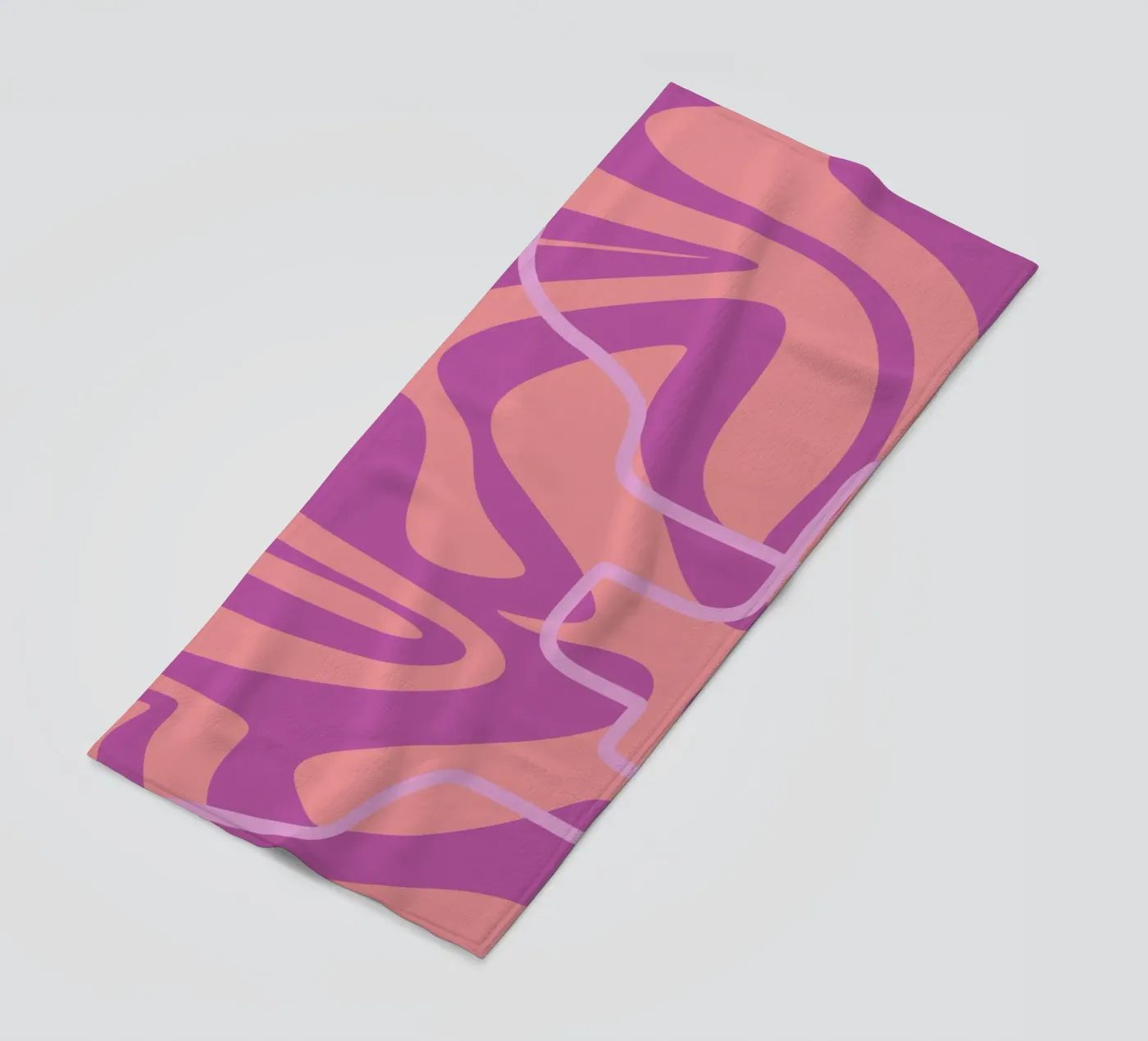 Wave Pattern Lines Strandtuch von MODERN NUANCE