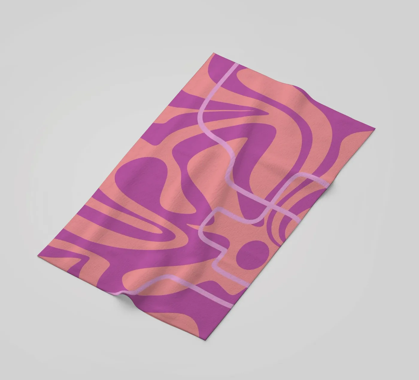 Wave Pattern Lines Strandtuch von MODERN NUANCE