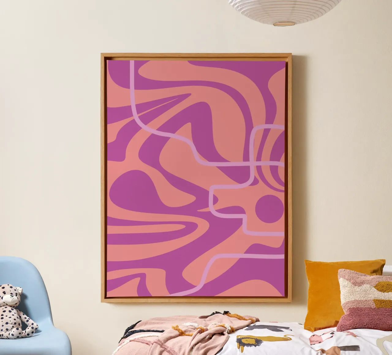 Wave Pattern Lines canvas by MODERN NUANCE