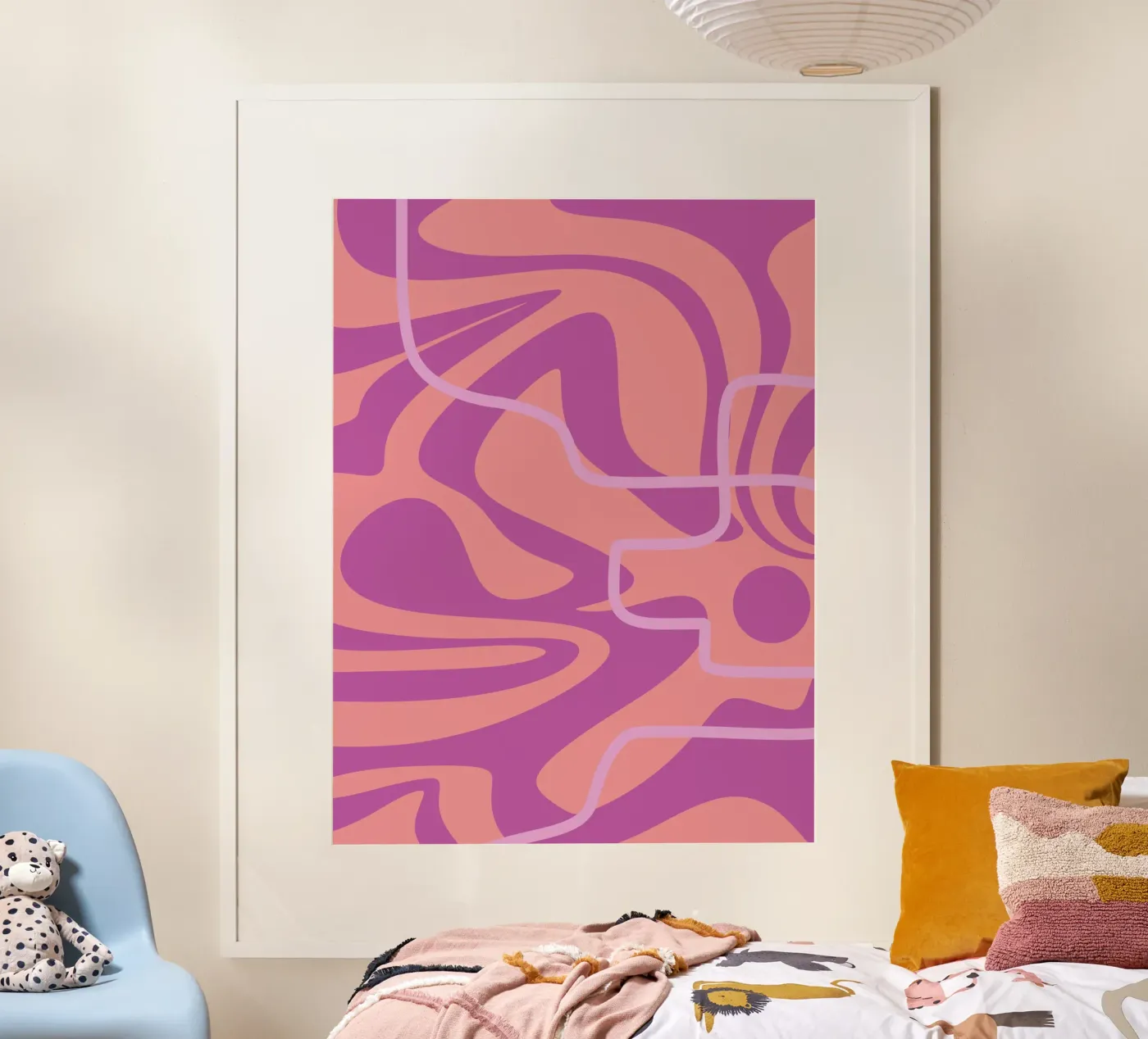Wave Pattern Lines Poster von MODERN NUANCE