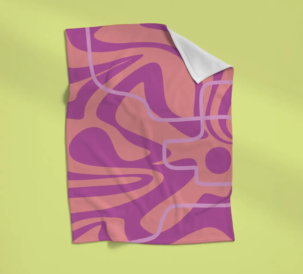 Wave Pattern Lines fleece blanket by MODERN NUANCE