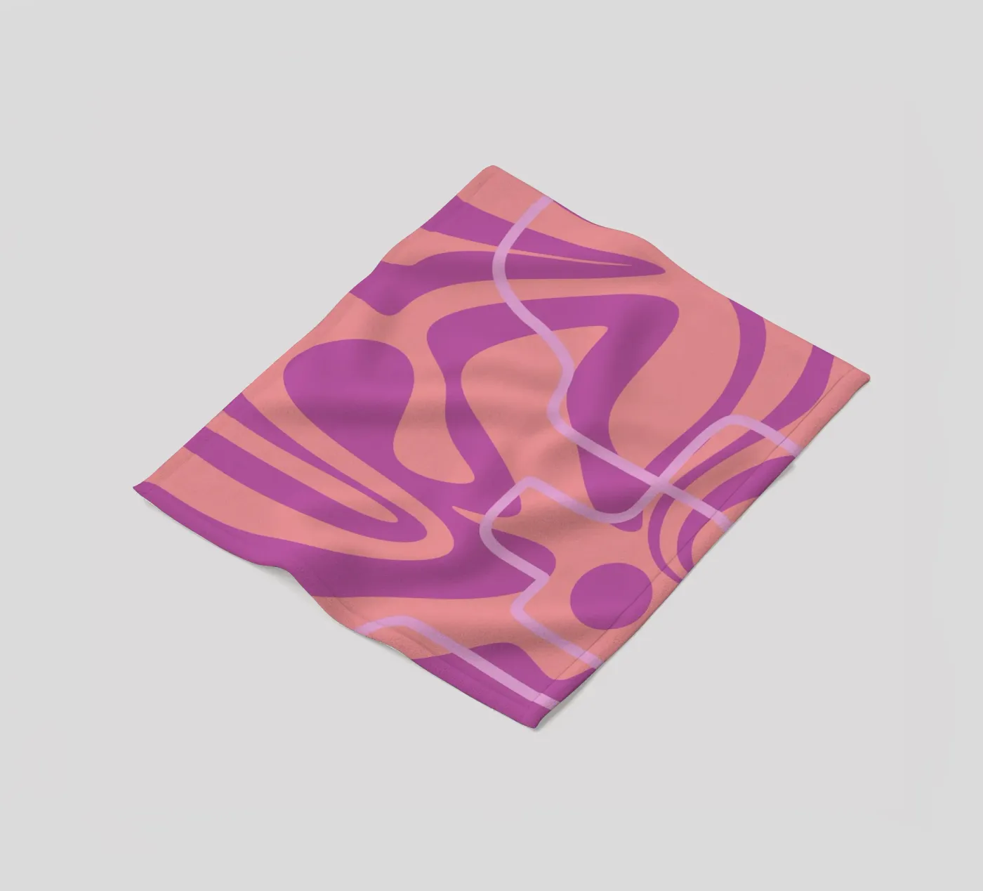 Wave Pattern Lines Fleecedecke von MODERN NUANCE