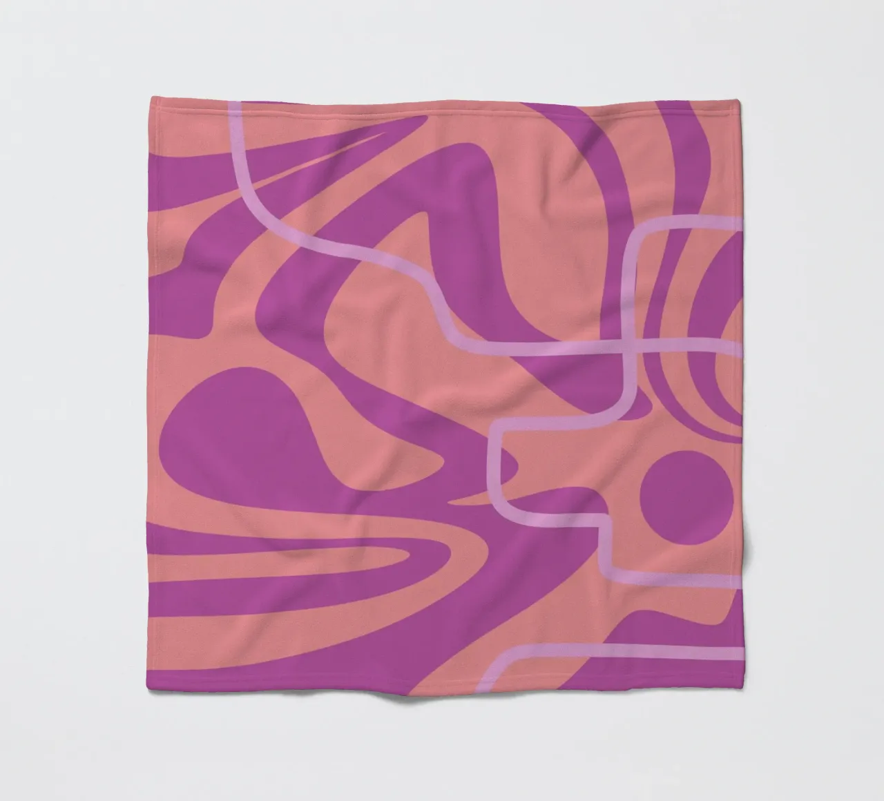 Wave Pattern Lines fleece blanket by MODERN NUANCE