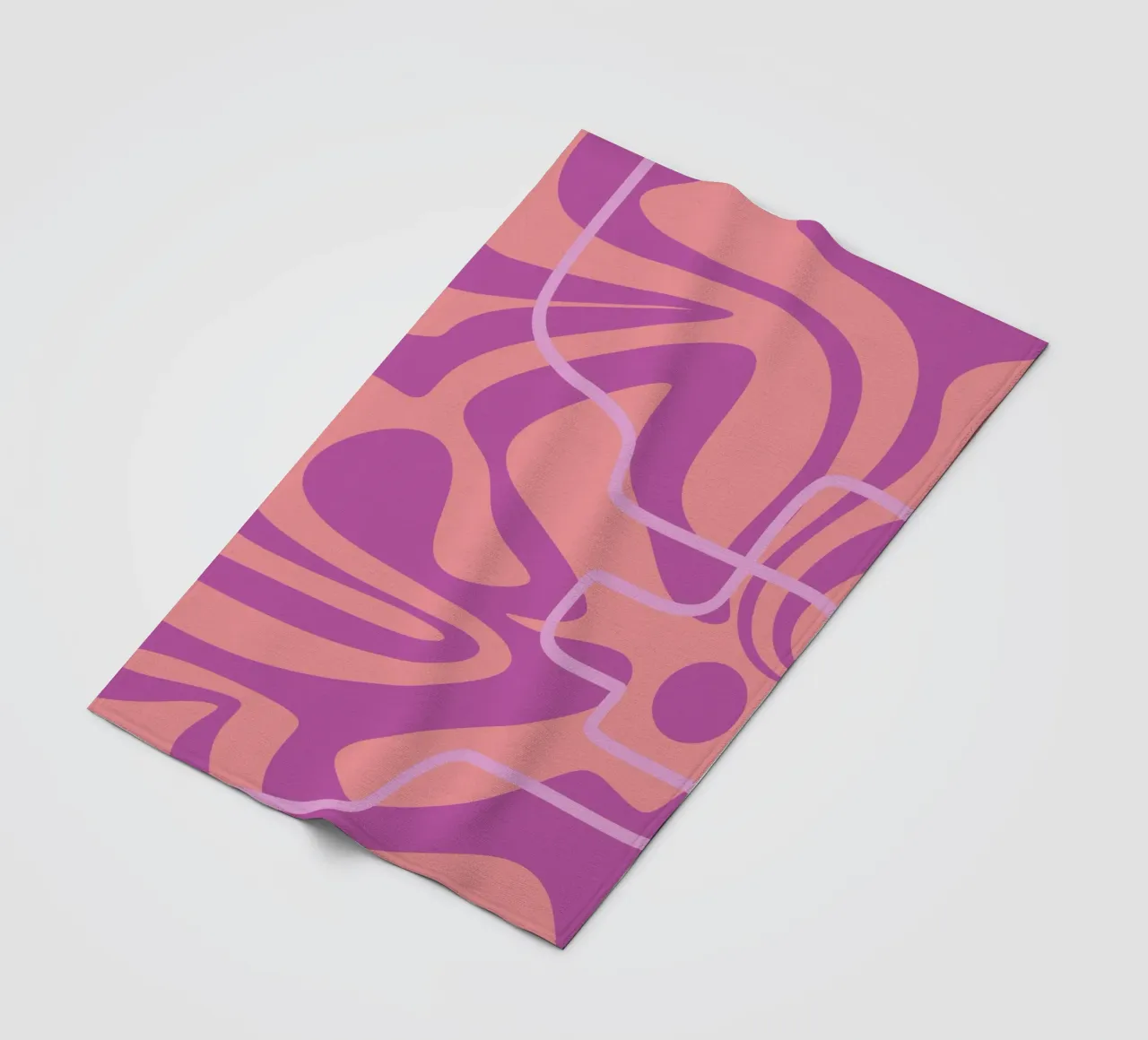 Wave Pattern Lines fleece blanket by MODERN NUANCE