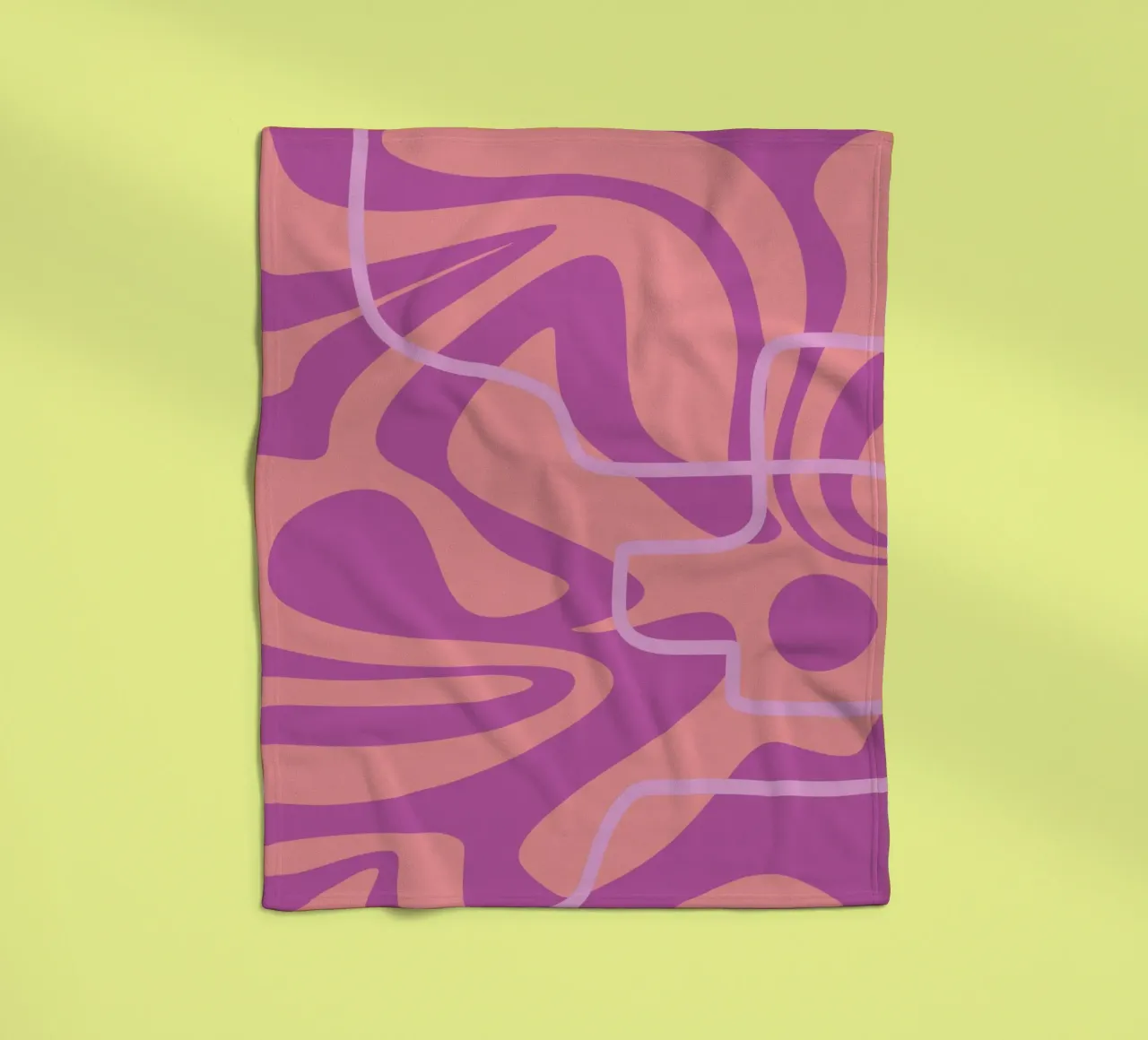 Wave Pattern Lines fleece blanket by MODERN NUANCE