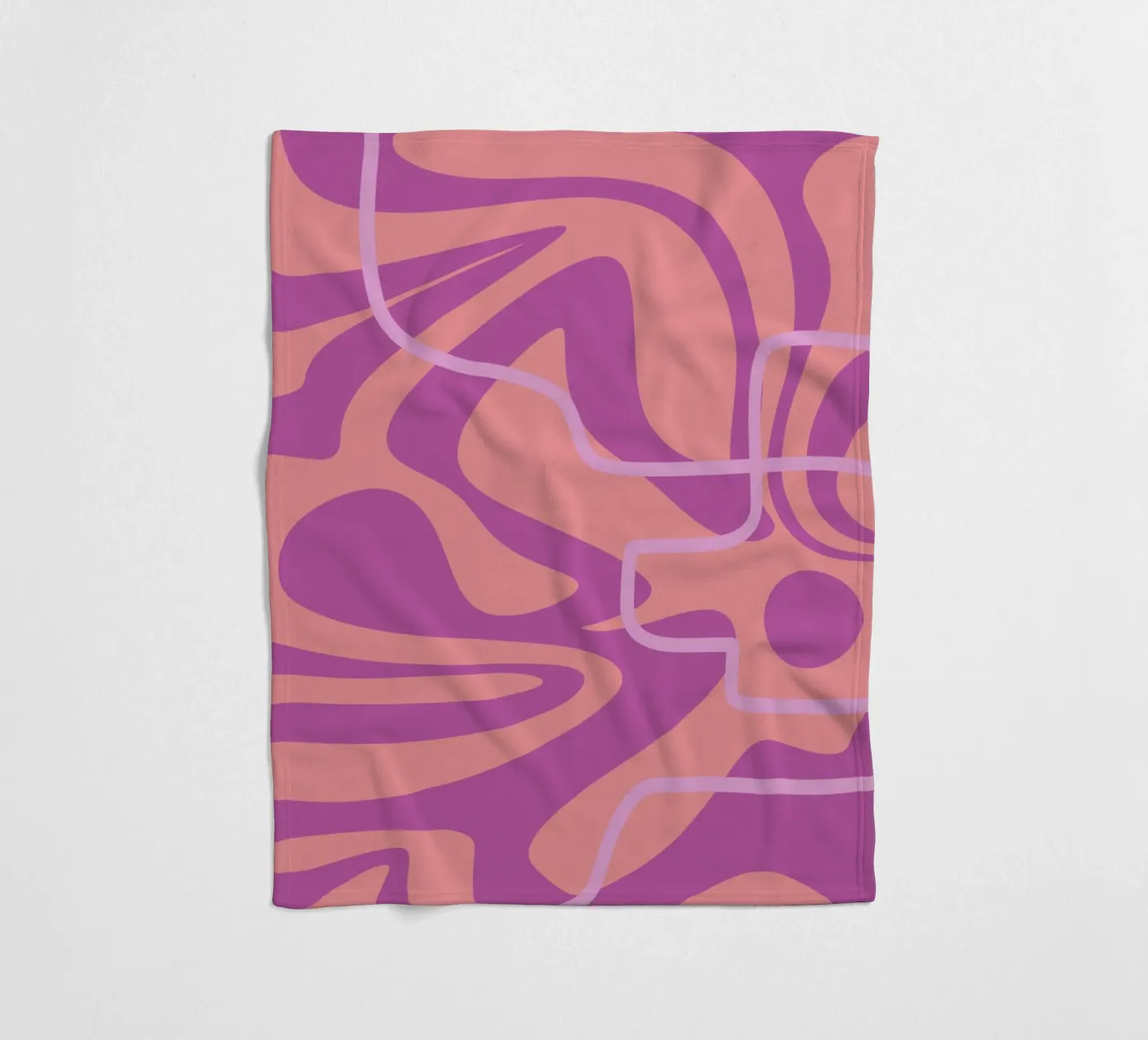 Wave Pattern Lines Fleecedecke von MODERN NUANCE