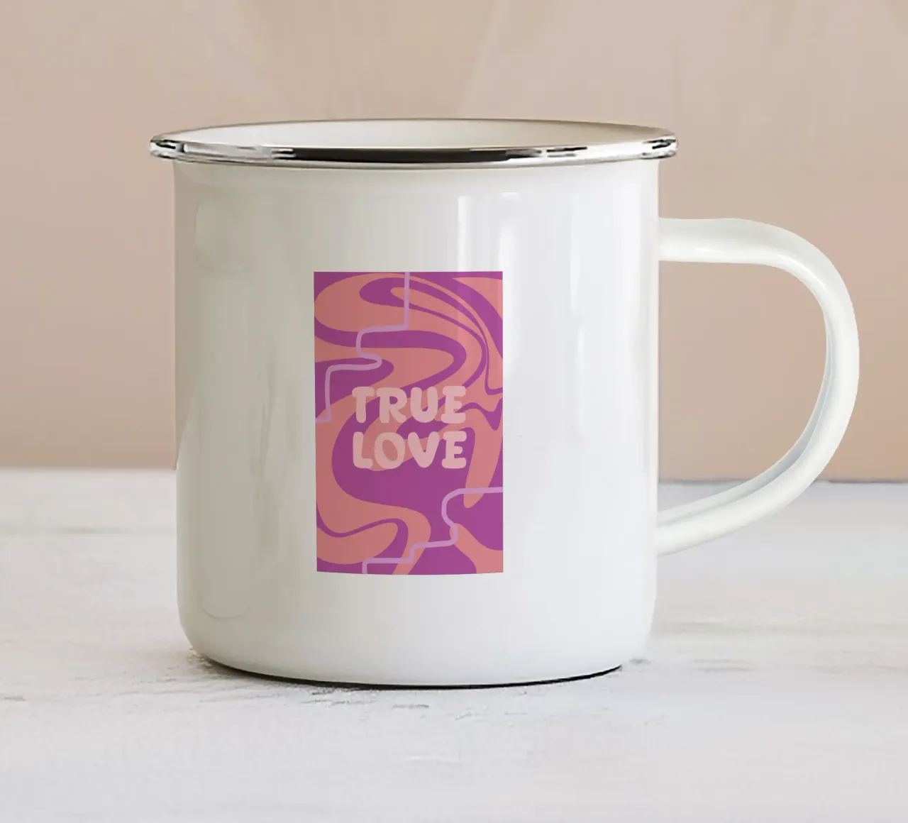 Il vero amore tazza in smalto da MODERN NUANCE