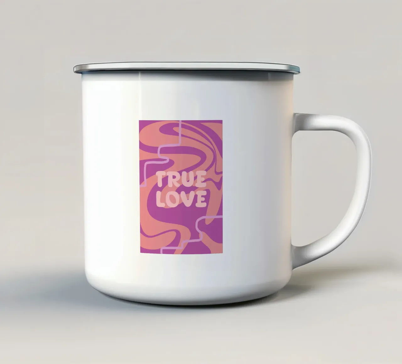Il vero amore tazza in smalto da MODERN NUANCE
