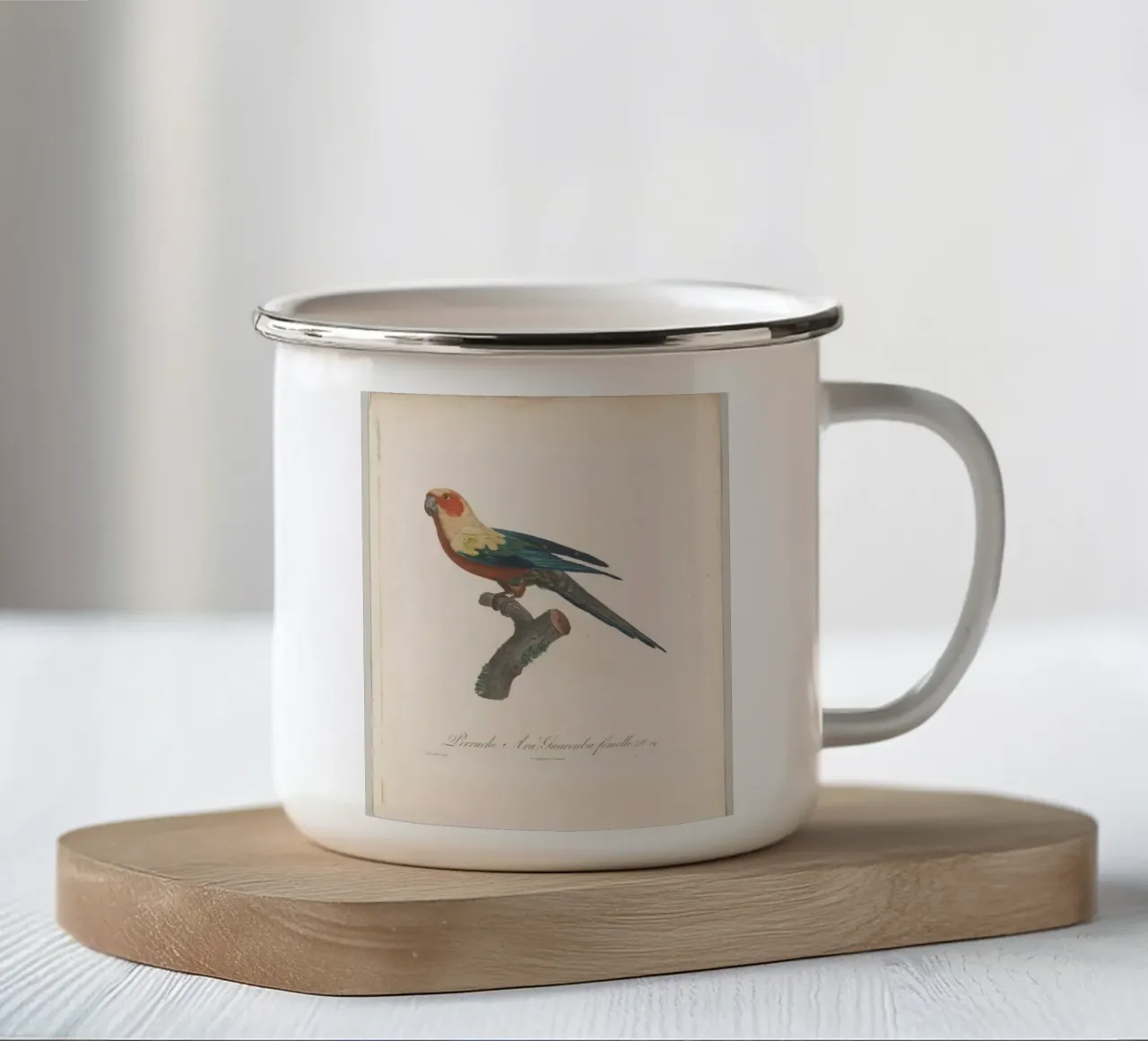 perroquets tazza in smalto da vintageshop