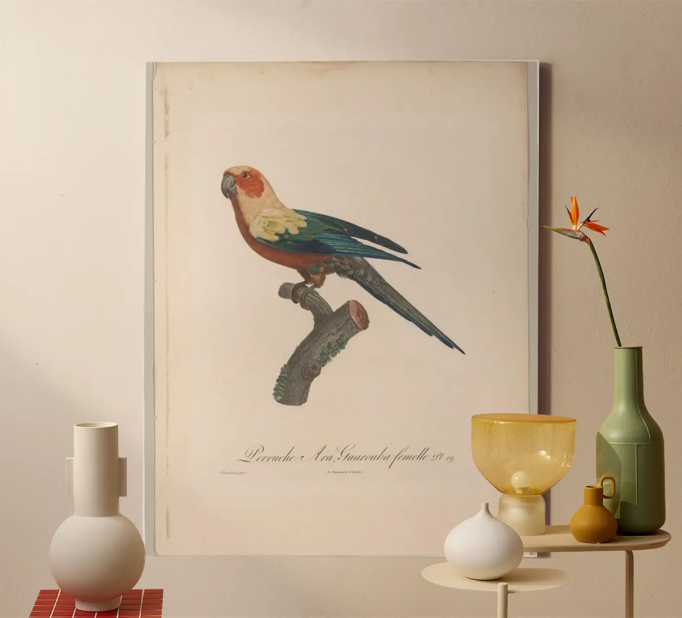 perroquets tela da vintageshop