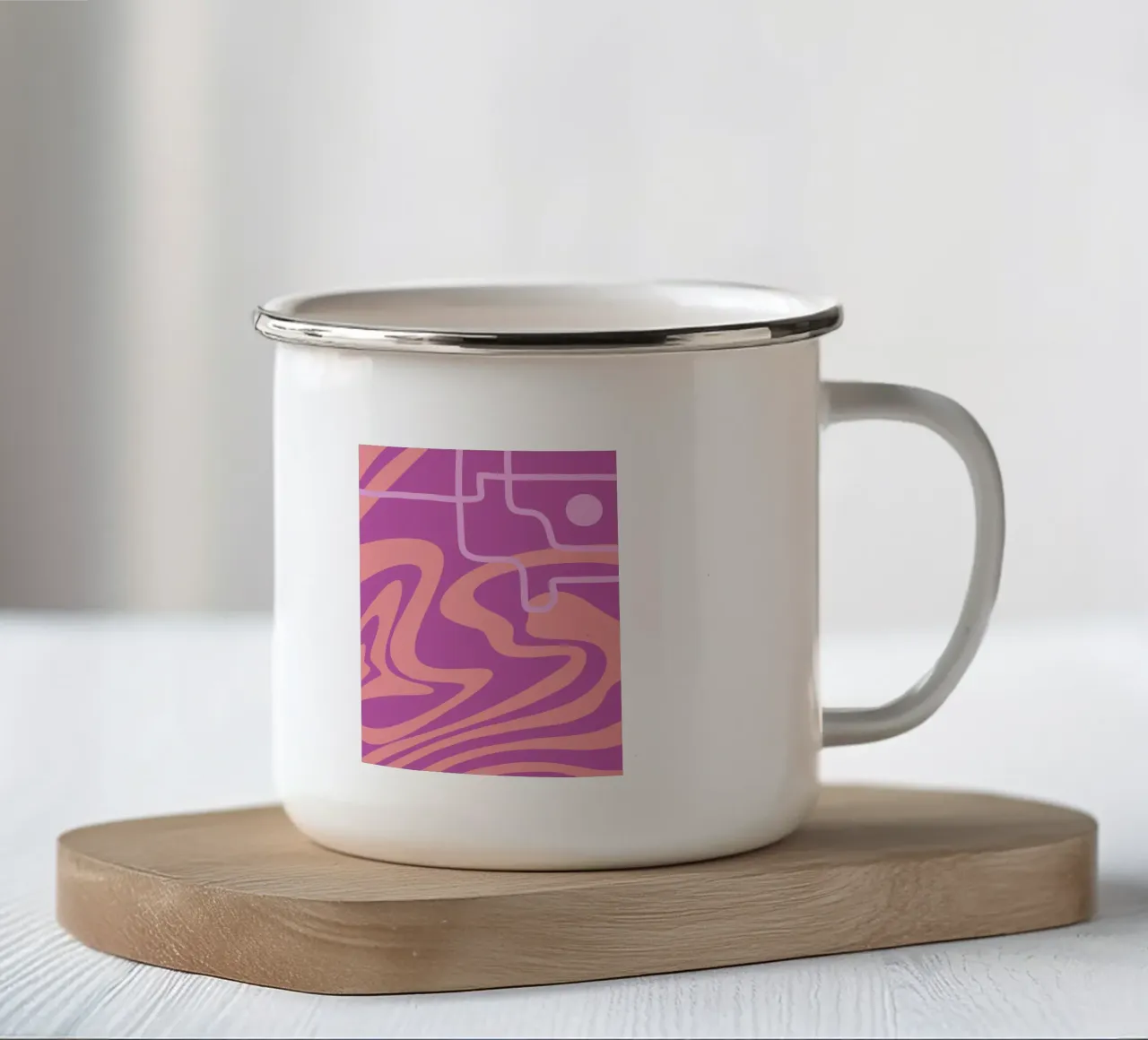 Linea d'onda ripida tazza in smalto da MODERN NUANCE