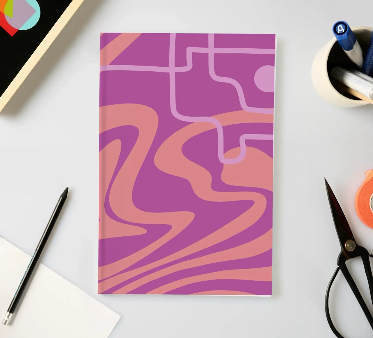 Steep Wave Line notebook by MODERN NUANCE