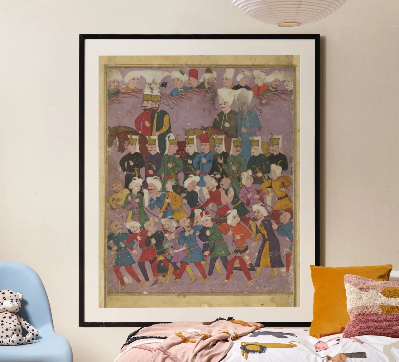 Grand Vizier Davud Pasha in a Procession poster con telaio in alluminio da vintageshop