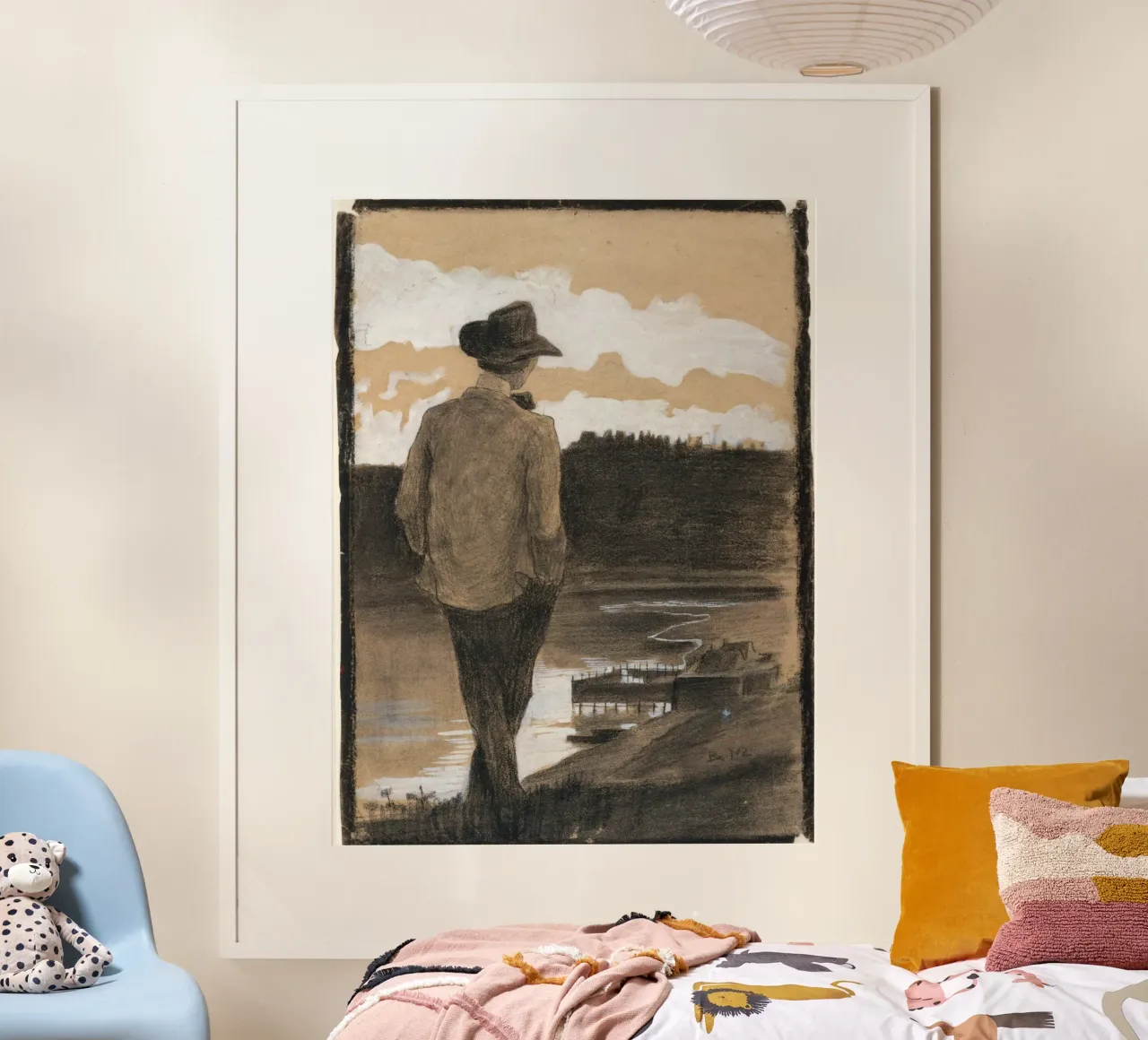 Young Man on a Riverbank poster da vintageshop