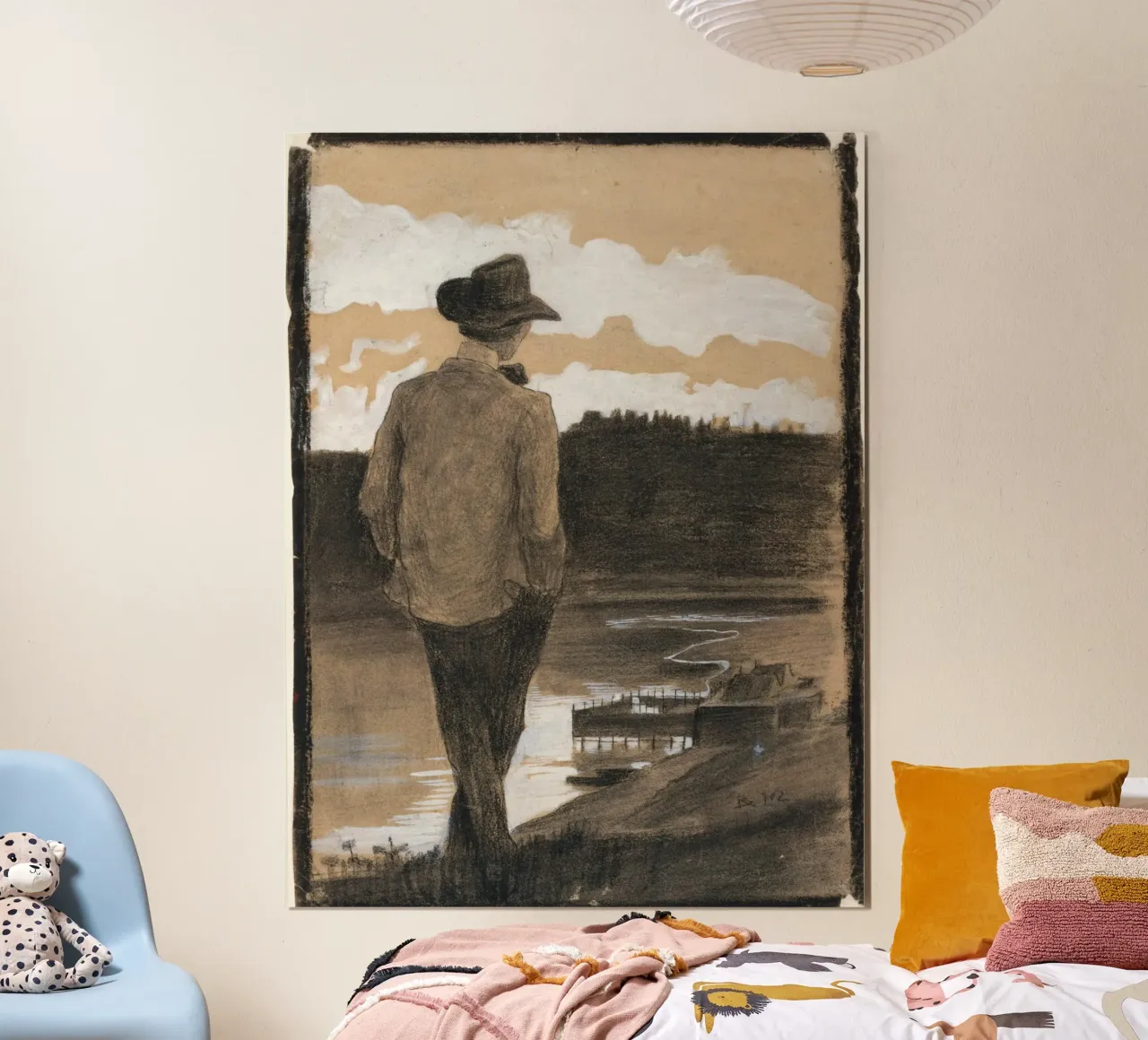 Young Man on a Riverbank poster da vintageshop