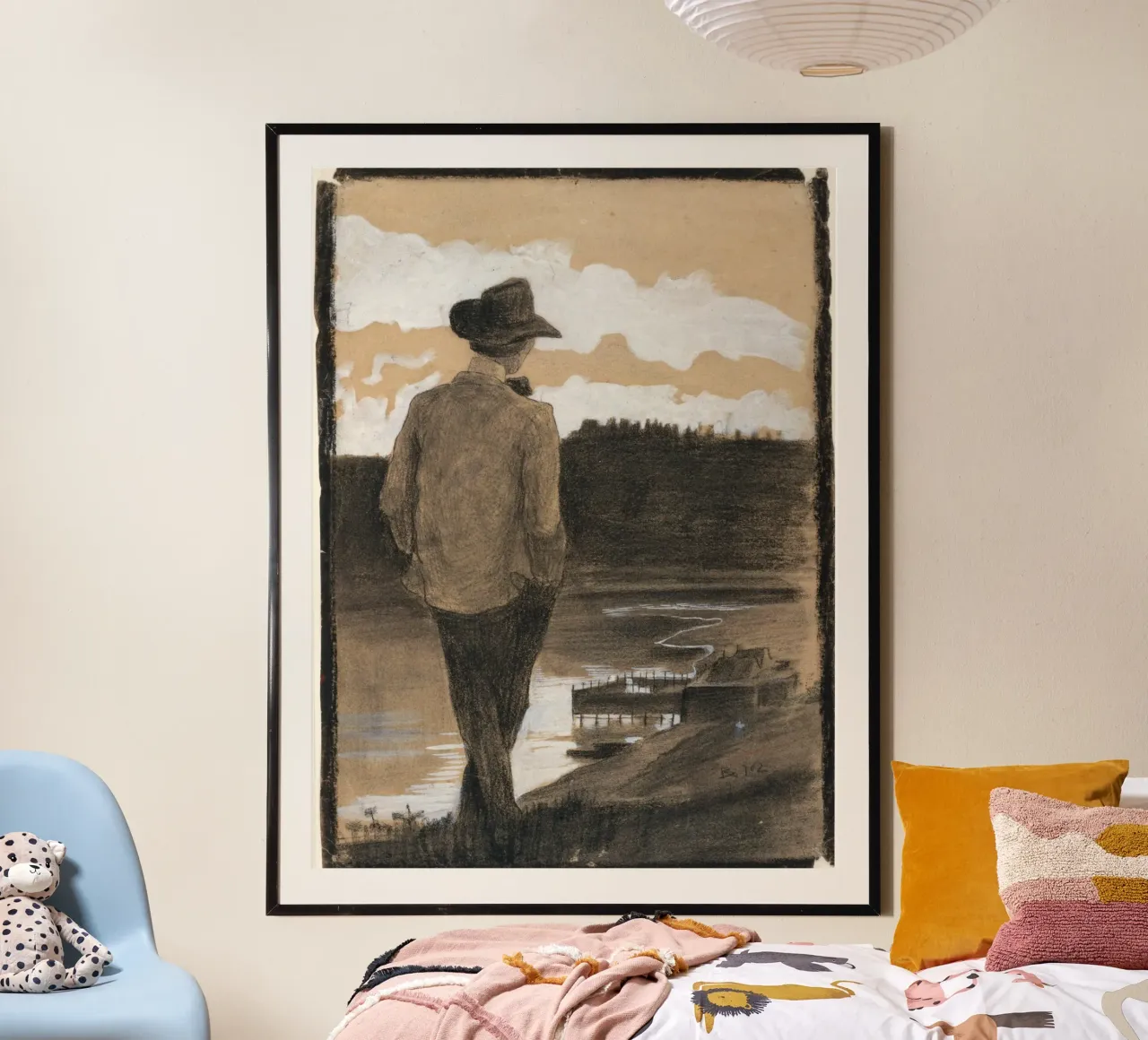 Young Man on a Riverbank poster da vintageshop