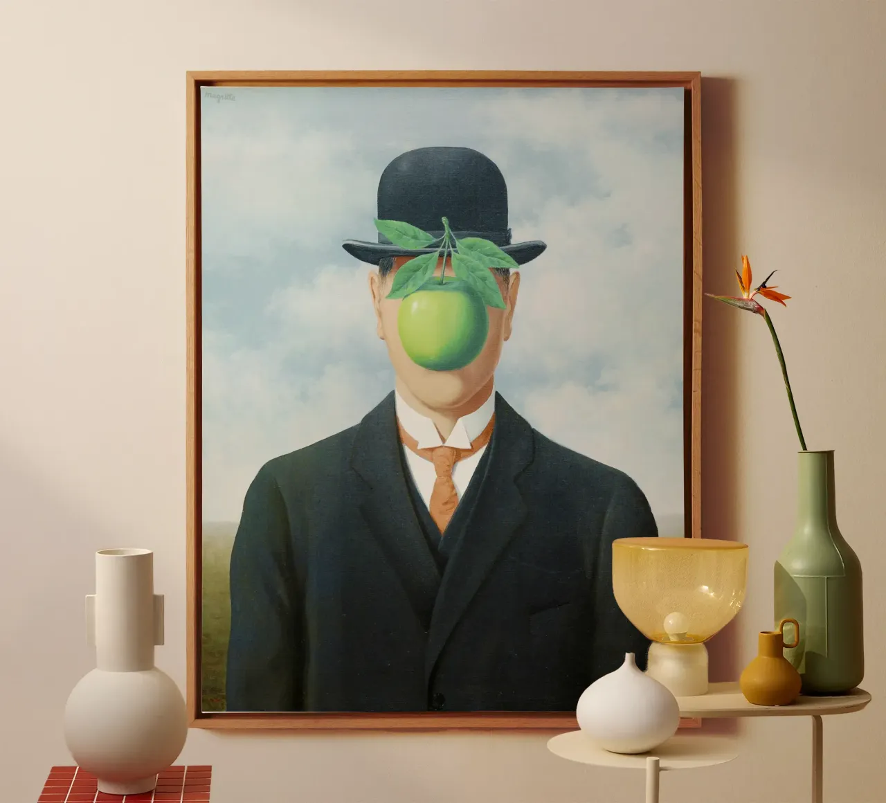 René Magritte – The Son of Man (1964 canvas with Floater frame by Classic Art Prints