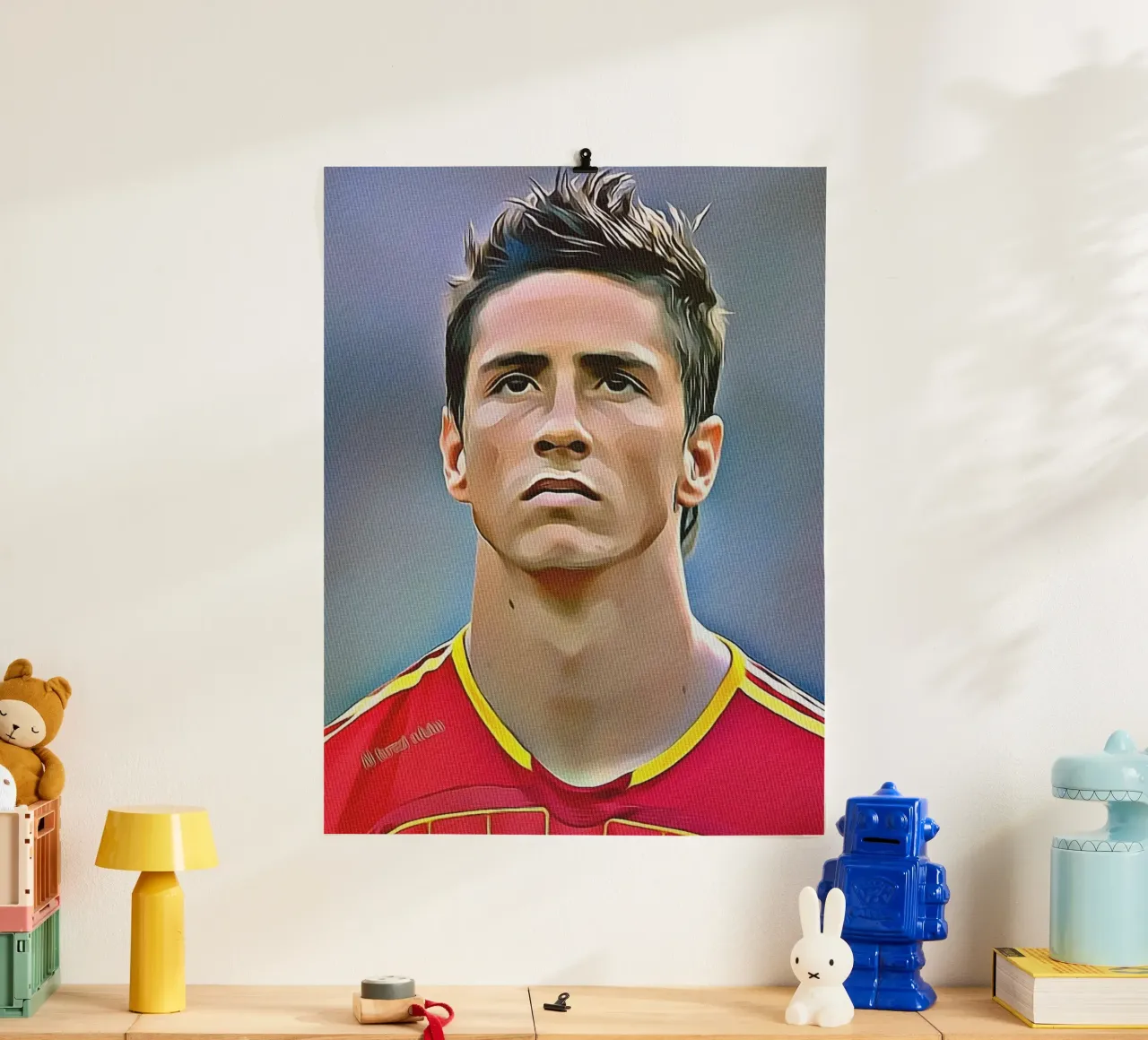 Fernando Torres con la maglia della Nazionale spagnola poster da dan band