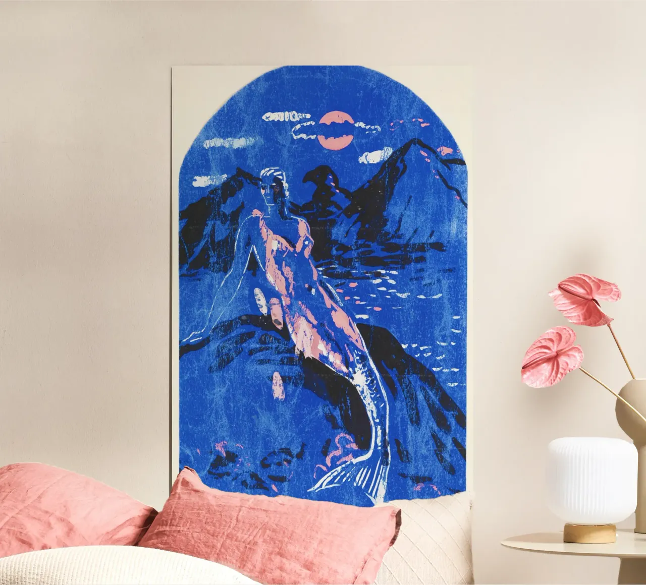 René Magritte - Dopo l'acqua le nuvole poster con telaio in plastica da Classic Art Prints