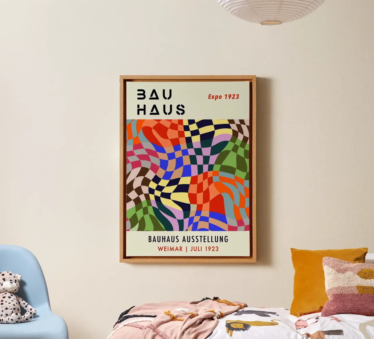 Bauhaus tentoonstelling 1923 canvas met Baklijst van Brooke