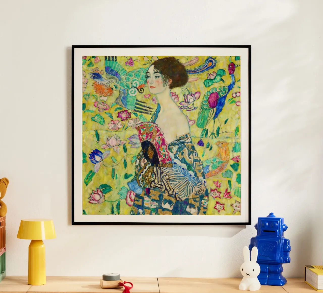 Gustav Klimt - Signora con ventaglio poster da Jolie Prints