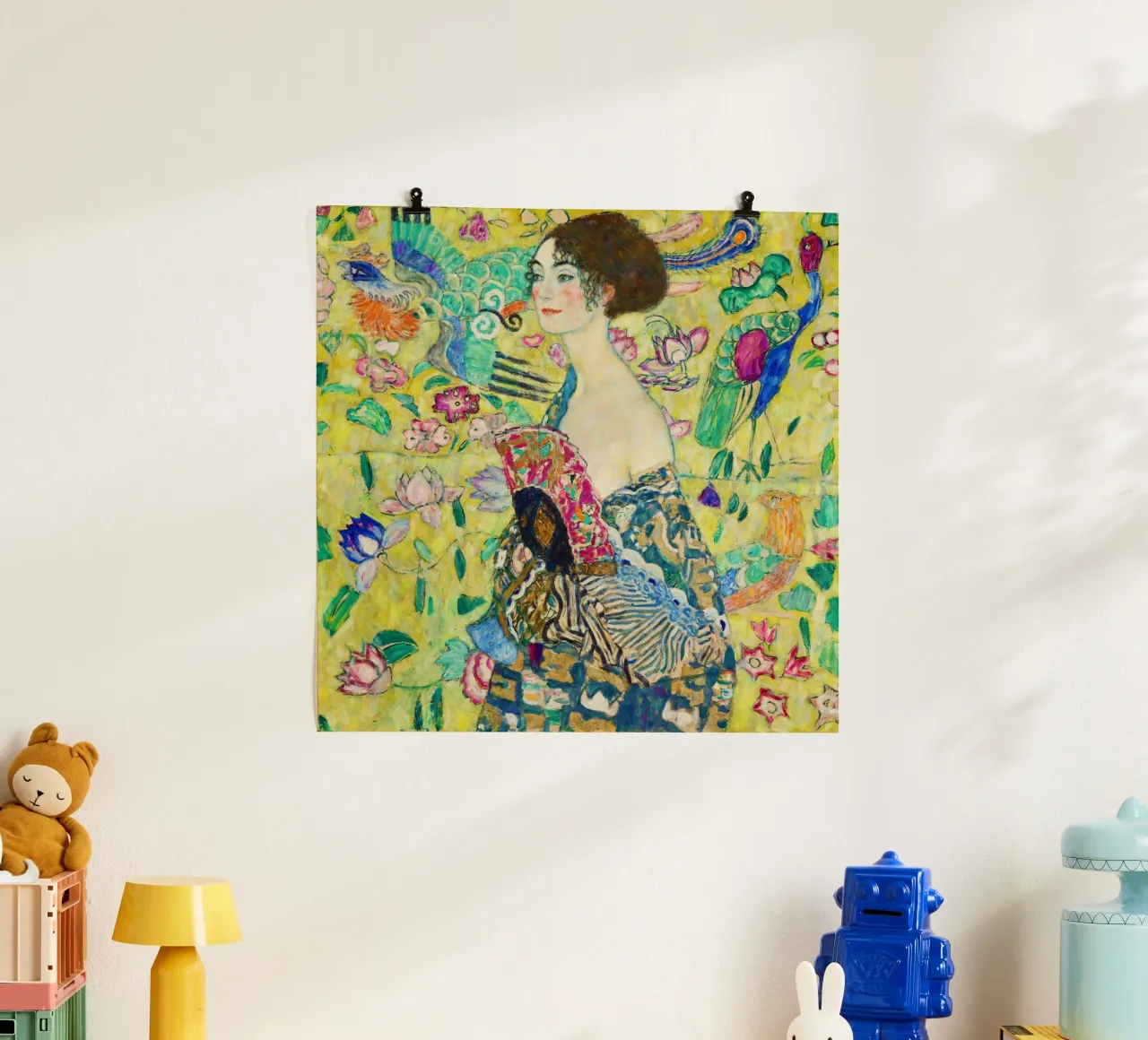 Gustav Klimt - Signora con ventaglio poster da Jolie Prints