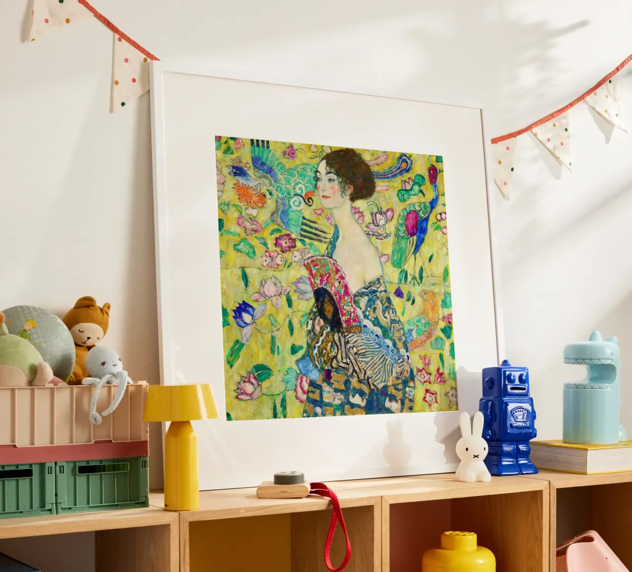Gustav Klimt - Signora con ventaglio poster da Jolie Prints