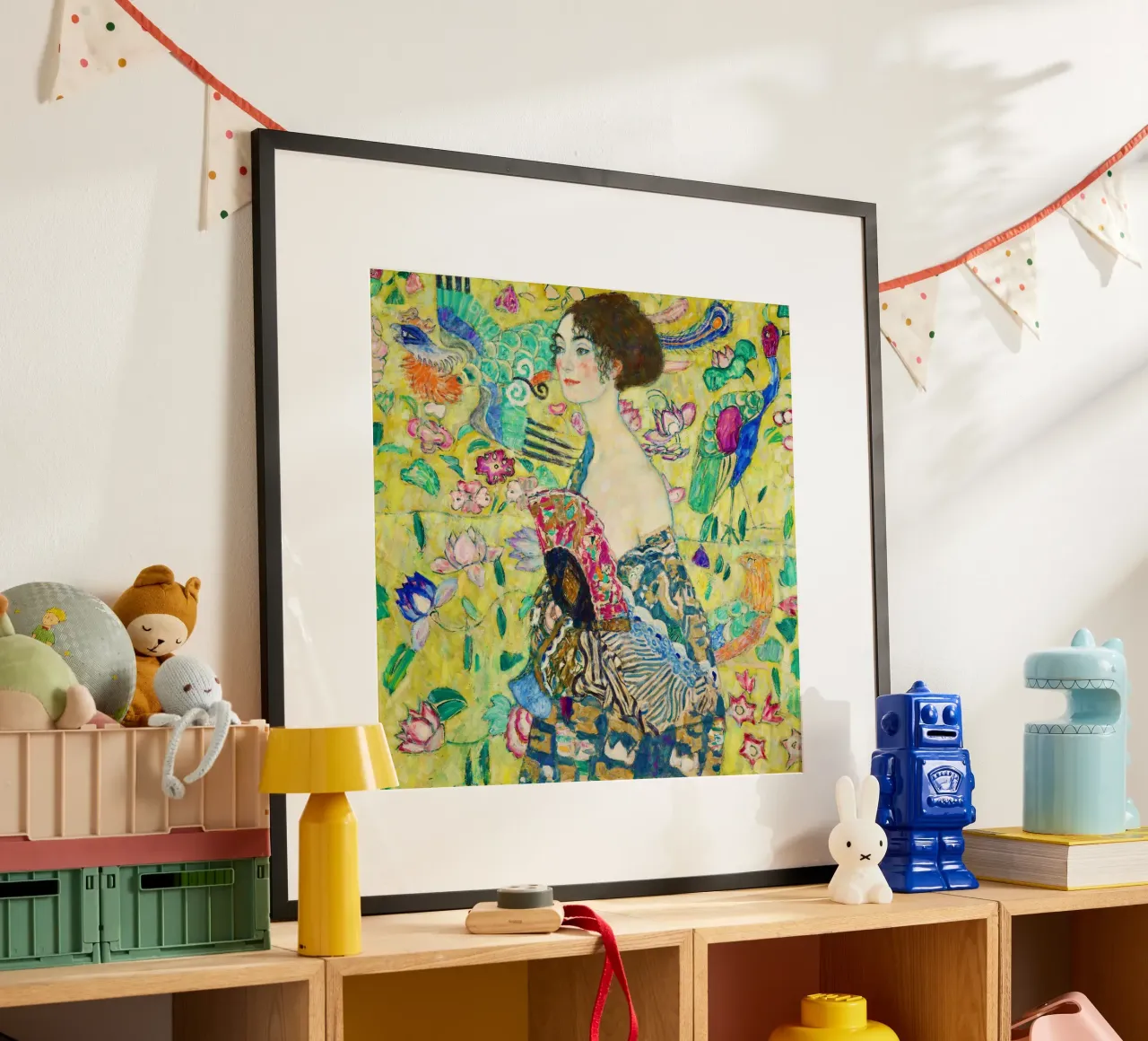 Gustav Klimt - Signora con ventaglio poster da Jolie Prints