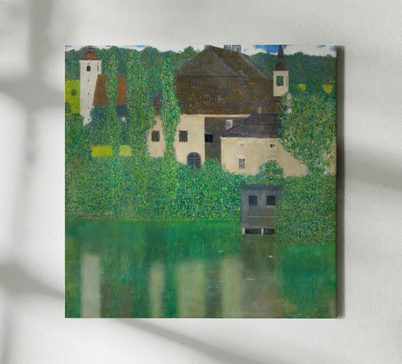 Gustav Klimt - Camera del castello d'acqua tela con Cornice a cassetta da Art History