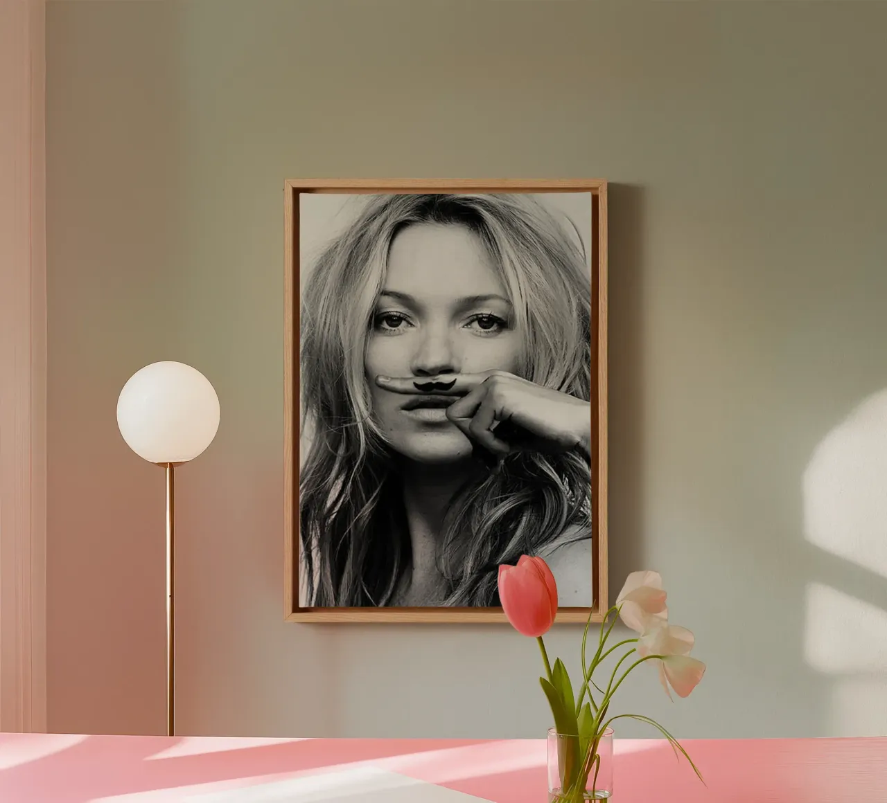 Grappig moment canvas met Baklijst van Martin studio